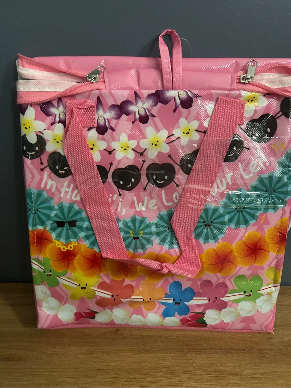 Foodland Hawaii Set Of 3 Insulated Reusable Bags ~ Poke/pineapple/Leis